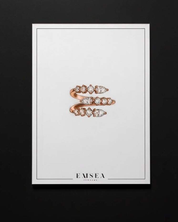 Emsea rose gold spiral sketch